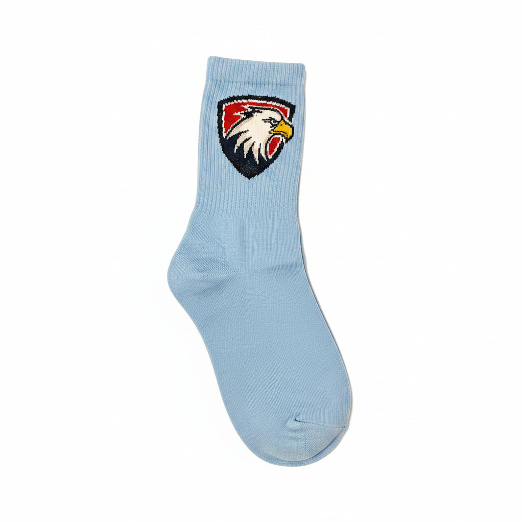 Eagles Crest Crew Socks – Sky Blue
