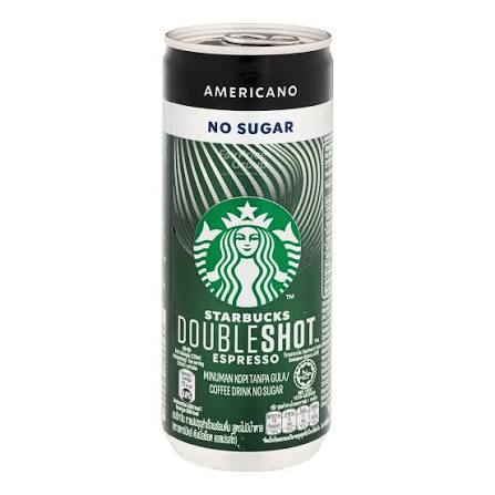 Starbucks Doubleshot Americano No Sugar Espresso Coffee Can