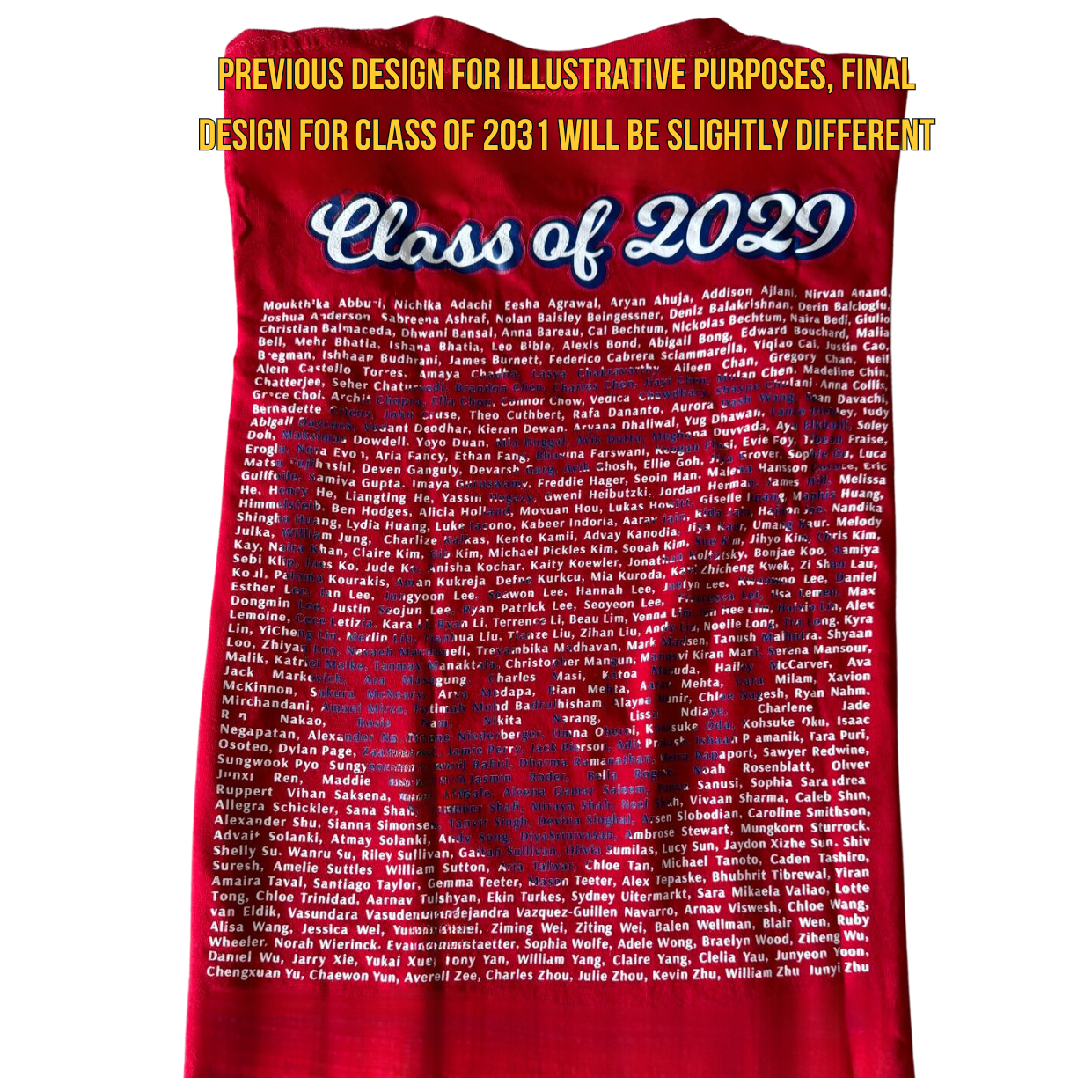 Wait List - Class of 2031 (Grade 5) Commemorative T-Shirt