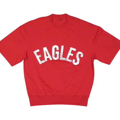 Slouchy "EAGLES" T-Shirt w/Ribbed Hem