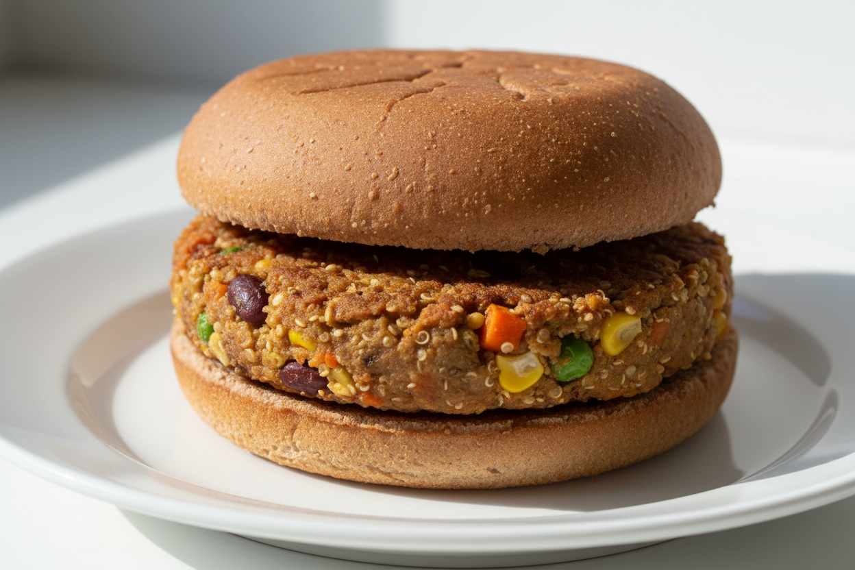 plain veggie burger