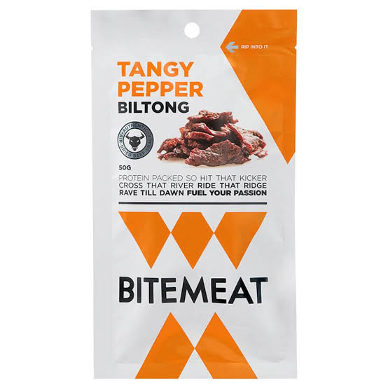 Canterbury Bilton (Jerky) Bite Meat Tangy Pepper, 50g