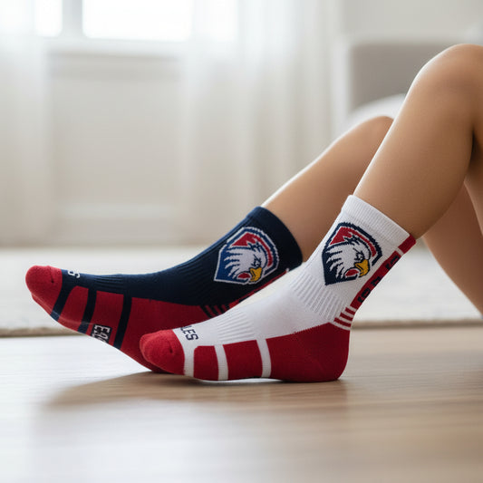 "Eagles" Crew Socks – 2-Color, 4-Size